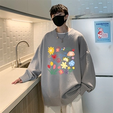 半高领毛衣男士大码针织衫男毛线衣男M18319-P45加绒款-P65，男装针织衫/毛衣，电商A040