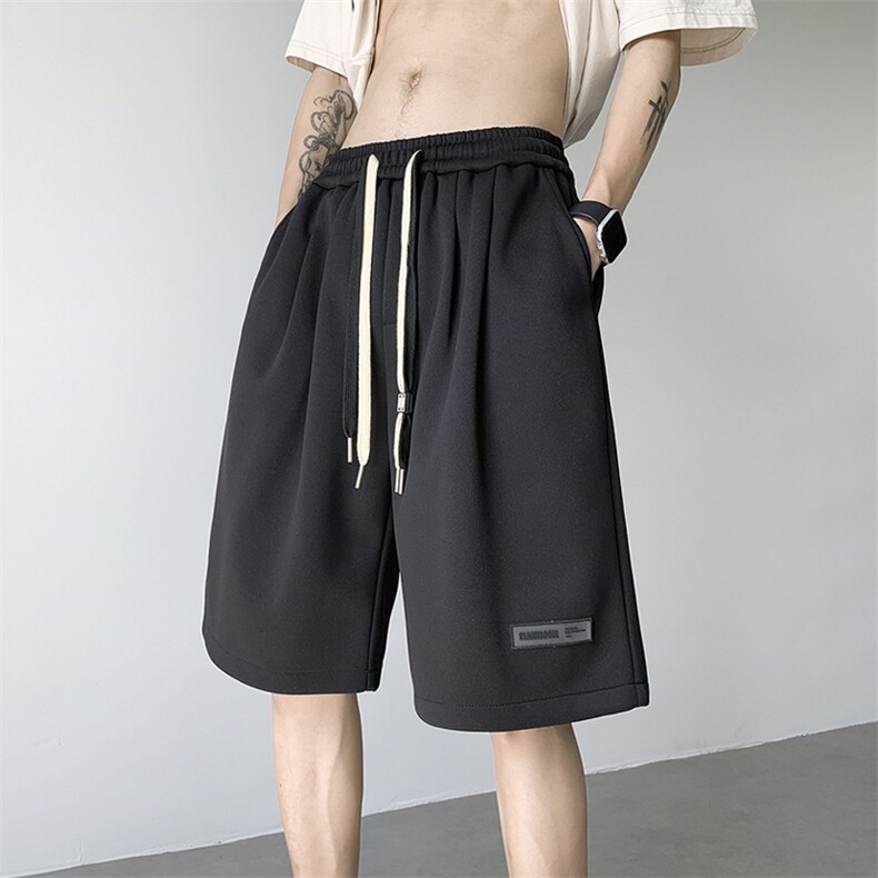 抖音直播品质高转化港风宽松五分裤男短裤X416b-1-DK372-P45限58,男装牛仔裤,星座416B-1