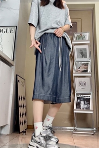 夏季新款潮牌仿天丝牛仔高级感冰丝垂感休闲七分裤男2560特P31图片