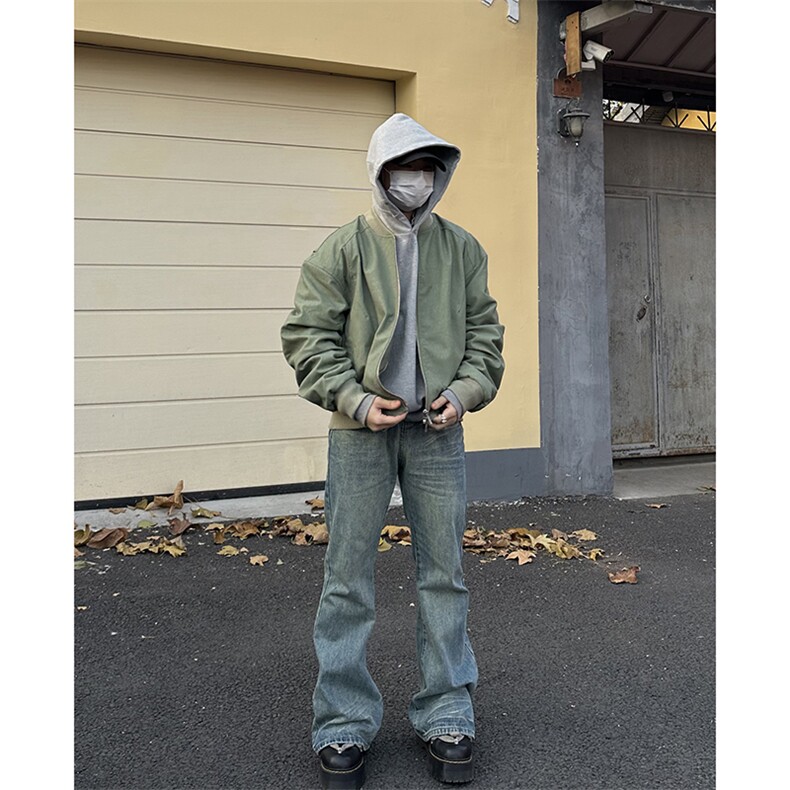 美式高街vibe重工艺做旧水洗hiphop喇叭牛仔裤货号K2402P60,男装牛仔裤,电商A063