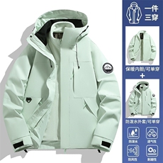 户外冲锋衣三合一可拆卸登山防寒服外套男XS6199-P80/三合一P110，男装夹克，星座509