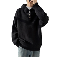 秋冬连帽针织毛衣男慵懒风套头线衣外套宽松，男装针织衫/毛衣，星座1206（原A206）