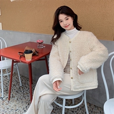 【新款现货】小香风羊羔毛外套甜美小个子高级感99062款P185K268，女装皮草，2C316
