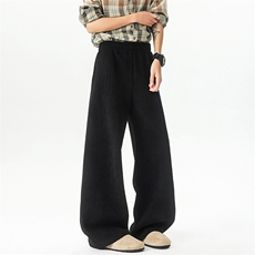 8XL-M麦穗纹雪尼尔阔腿裤男垂感休闲直通裤特大码卫裤K992P50控68，男装休闲裤，电商D206-1