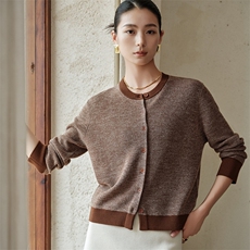 2025年秋季加厚开衫时尚百搭通勤简约休闲，女装羊毛衫，绒歆坊