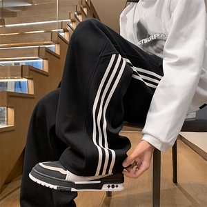 高点击 休闲百搭男条纹秋冬宽松运动裤X416b-1-KL910-p50限78图片
