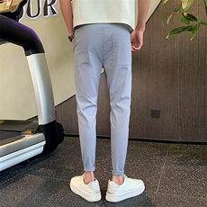 秋季新款休闲裤男士修身小脚裤简约百搭男生裤子潮901K326p45，男装休闲裤，星座901