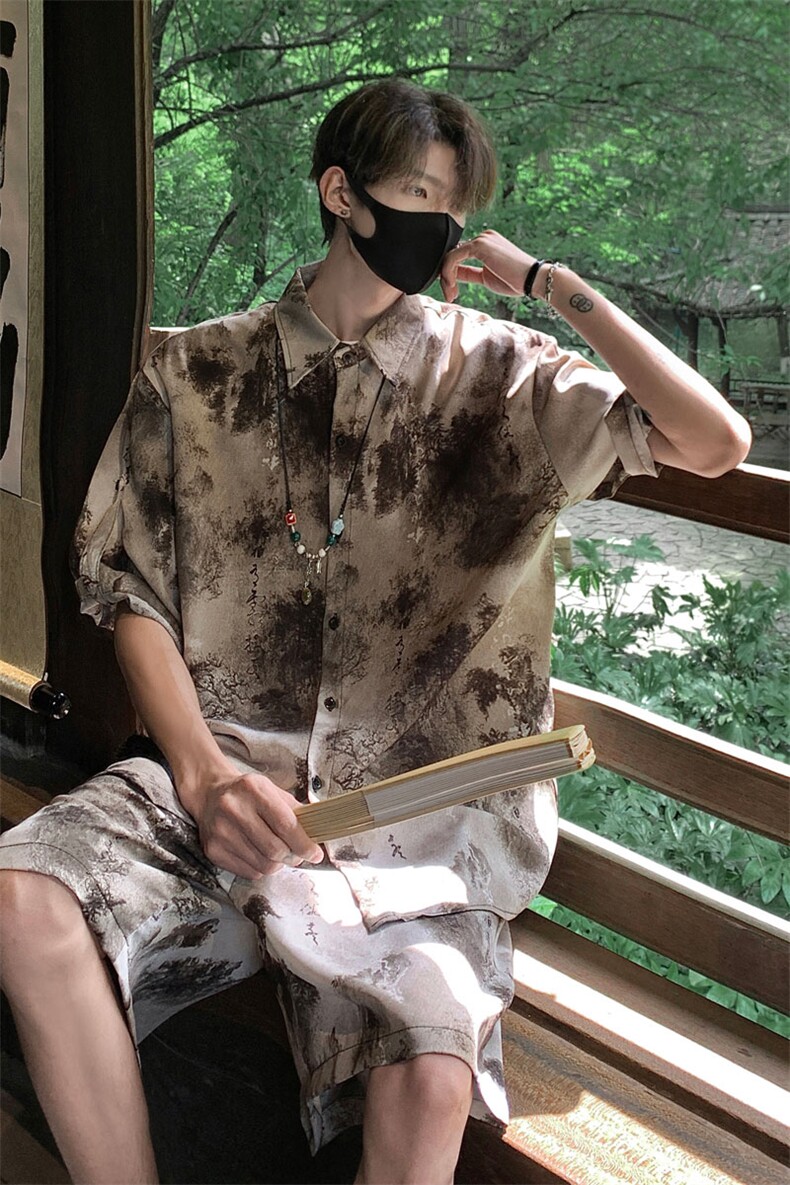 山水套装TZ77823特P50衬衫DCS77824特P30DK77825特P20套装控98,男装衬衫,星座226-1