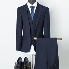 新款西服套装中青年男士西装男外套商务休闲正装三件套HB851-P235，男装西服套装，电商B212（原钱塘6029）