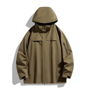 新款男女高品质户外登山服青少年学生冲锋衣夹克外套HS6606图片