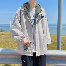 韩版工装休闲纯色工装男女个性夹克日系外套连帽W1297-P60，男装夹克，星座512-2
