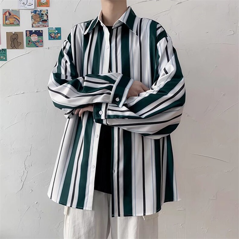 长袖衬衫男港风日系春季韩版潮流帅气衬衣CS023P36，男装衬衫，星座1116-2