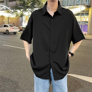 夏季短袖衬衫日系班服宽松衬衣图片