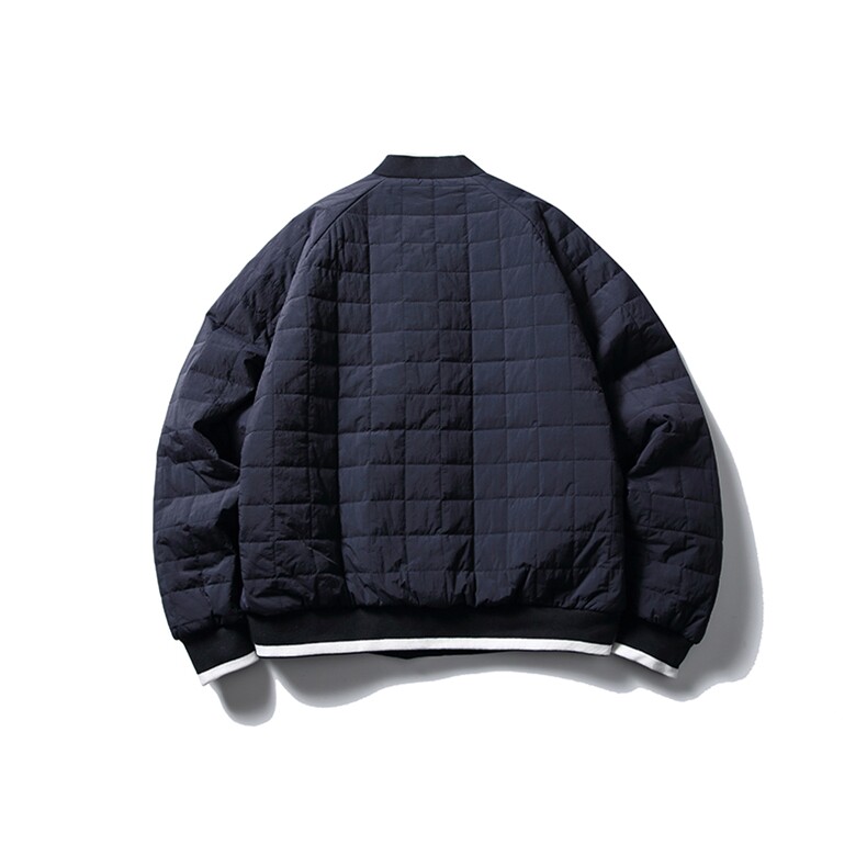 南夏乔装2025冬季新款日系刺绣格子加厚棉衣复古撞色V领休闲棉服,男装棉衣,电商S006（B521）