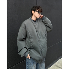 冬季新款棒球领棉服外套潮牌宽松复古休闲百搭棉衣，男装棉衣，星座410-7
