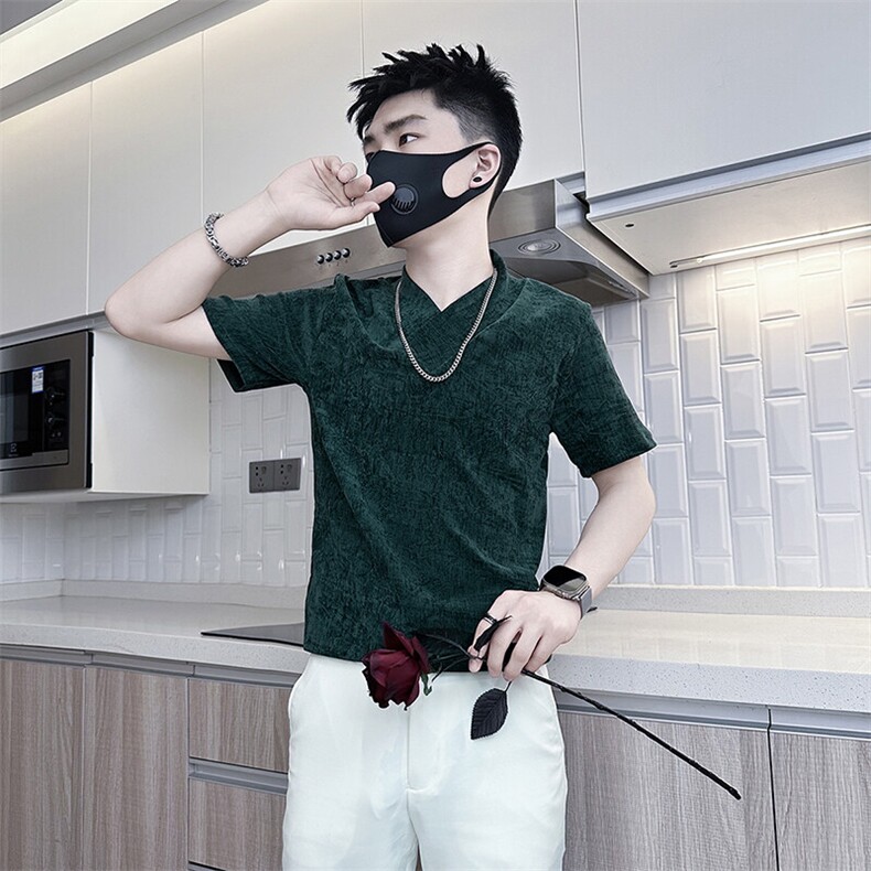 短袖T恤男春夏季修身打底衫社会小伙301C-DT76-P58控78,男装T恤,星座301C（原B323）