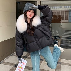 【】学院风白鸭绒狐狸毛小个子羽绒服2B153/026/P385/K455，女装羽绒服，2B153