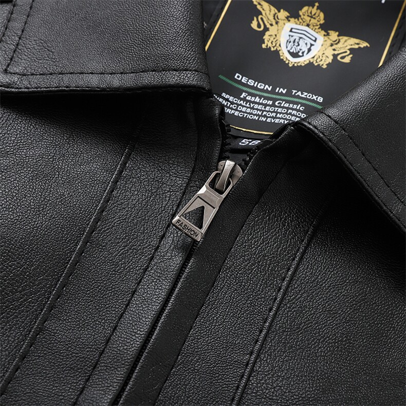 新款皮衣皮夹克翻领时尚宽松休闲版309B-3-6607-P58,男装夹克,星座1409-3