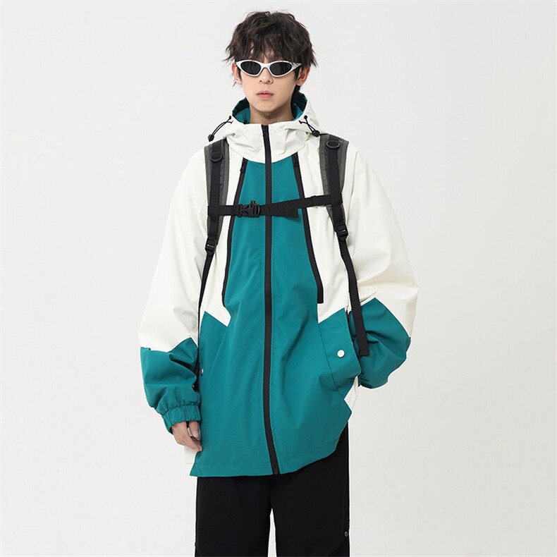 秋季新款宽松夹克男撞色三防冲锋衣外套DSA157B-JK7831-P75,男装夹克,电商A157B