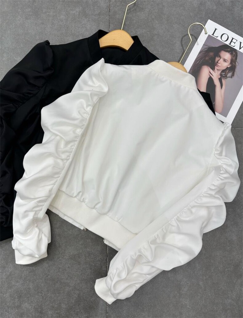 潮短外套，雪纺袖镶拼，女装短外套，卡西姆