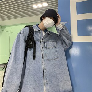 牛仔外套男士春秋夹克韩版潮流宽松帅气新款炸街工装衣JK451-P65,男装夹克,星座1008