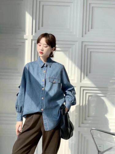 牛仔衬衫，女装衬衫，MST