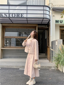 新中式风内里羽绒套装裙2026新款女加厚两件套图片