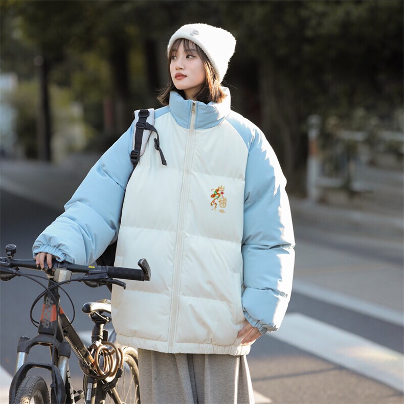 现货抖音得物可供视频三防加厚羽绒拼接棉衣外套面包棉服86659,男装棉衣,电商A486