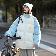 现货抖音得物可供视频三防加厚羽绒拼接棉衣外套面包棉服86659，男装棉衣，电商A486