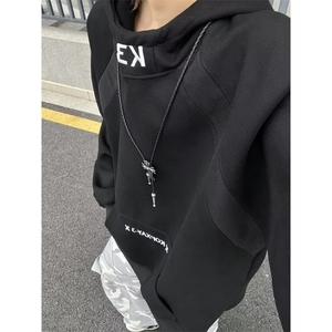 慵懒ins原宿文艺流行时尚简约连帽卫衣日系新款百搭气质 W8822图片