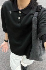 主推2025网眼珠地棉POLO衫夏季刺绣短袖翻领半袖上衣恤衫S420特38，男装Polo衫，电商A233-1