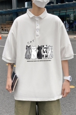 PL57100-P35翻领短袖polo衫男大码胖子半袖t恤男有领保罗衫模特，男装Polo衫，电商A040