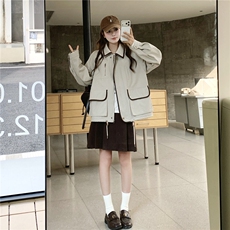 现货新款撞色拼接外套26156P155K238，女装短外套，2D035