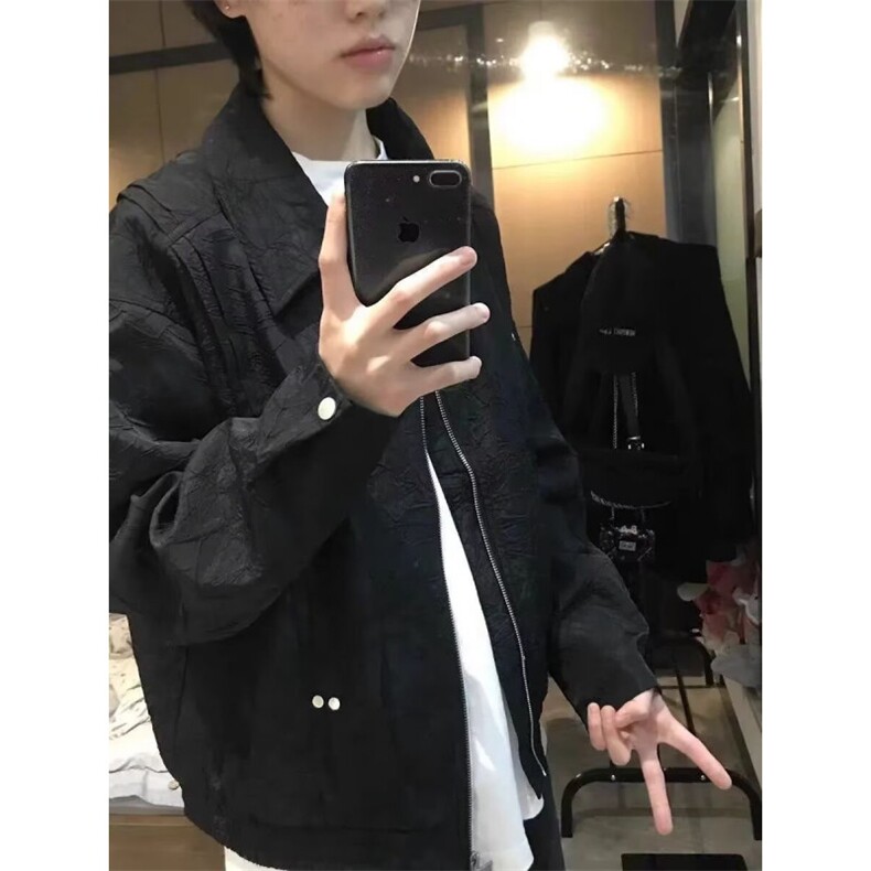 春秋痞帅外套男ins高街潮牌港风日系原宿风韩版潮流宽松夹克JK844,男装夹克,星座208-5