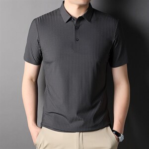 2023夏季纯棉半袖POLO衫男士短袖无痕T恤时尚上衣翻领t恤衫潮P58图片