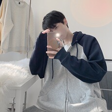 插肩加绒银狐绒连帽卫衣外套J1000/P68，男装卫衣，星座506