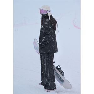 连帽防水防风滑雪衣裤男女潮户外单板套装HF66+HK1164J加绒-P260图片