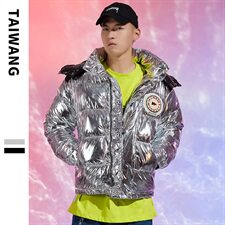 2020冬装新款潮牌亮色连帽棉衣男潮情侣百搭外套A438-W837，男装棉衣，电商A438
