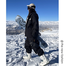 冬新防水滑雪服套装男女同款加厚保暖两件套中性风外套TZ027-P240，男装休闲套装，电商A001-1