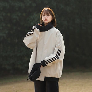 ！815A-MJ78012-65特2025秋季三杠上衣外套宽松休闲夹克中性图片