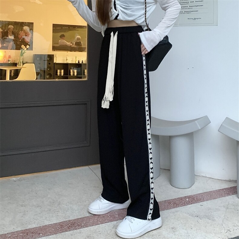 休闲裤夏季薄款宽松裤子美式高街直筒裤K100-P40,男装休闲裤,星座911-2(原星座613-2）