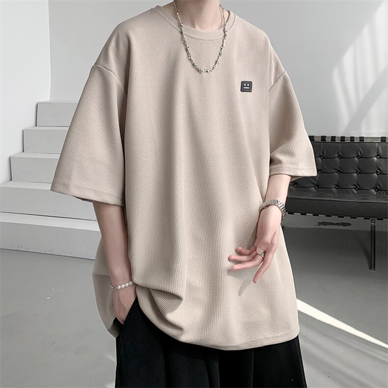 8XL-M重磅！特大码T潮牌上衣男中性华夫格短袖T恤DX304P25控39,男装T恤,电商D206-1