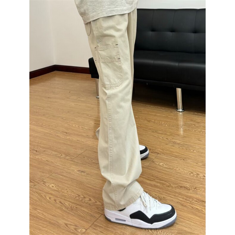 【有货】米杏色工装裤男款美式复古cleanfit裤子1007-KZD43HH-P45图片