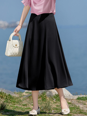 年A型高腰宽松半身裙时尚气质新款洋气减龄百搭半身裙，女装半身裙，时尚俏佳人