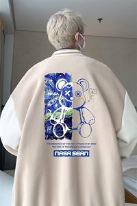 摇粒绒棒球服男大码开衫卫衣男夹克 BF86290-P65图片