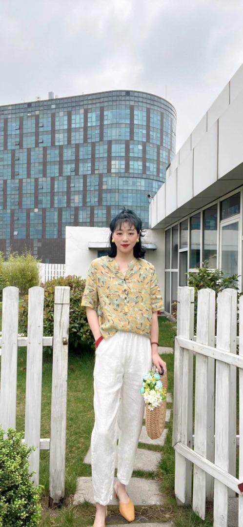 纯苎连衣裙小衫裤子裙子衬衣 时尚风 风淑女风休闲风，女装连衣裙，川哲