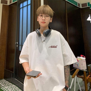 量大优供抖音视频 支持得物配合二开美式满天星亮片短袖T恤MTX593图片