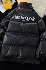 港风鳄鱼纹棉衣男手塞棉夹克PU皮棉服外套男8507P120控158，男装棉衣，星座226-1