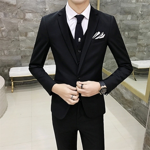 一粒扣纯色男装西服套装商务职业1012-W6504-P180图片