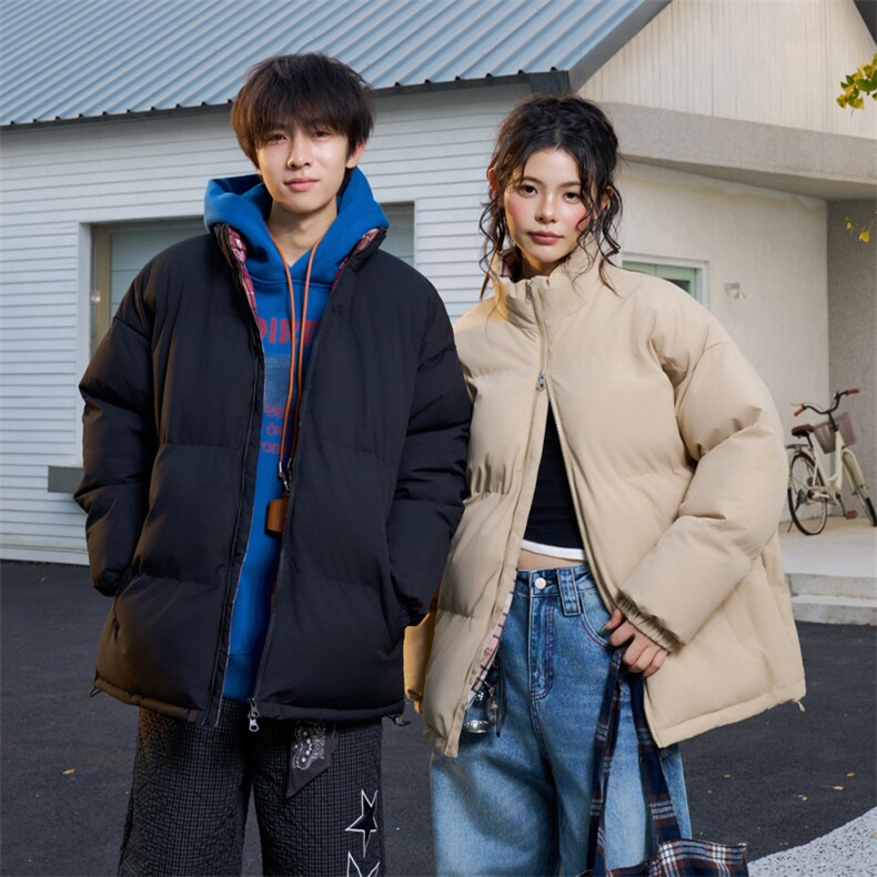 抖音得物美式潮流高品质格子三防加厚羽绒棉衣外套棉服MY5555-P68图片